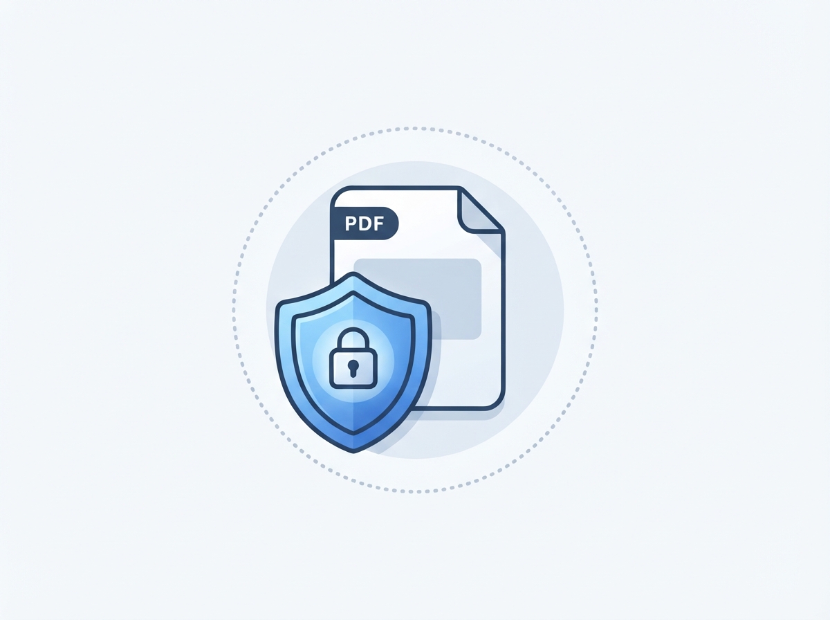 A shield with a lock indicating private PDF editing